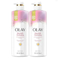 Olay Body Wash for Women, Intensely Hydrating, Hyaluronic Acid Serum Complex, Renews Moisture, Free of Parabens & Phthalates, Vitamin B3 Lameller Technology, For All Skin Types, 26 fl oz (Pack of 2)