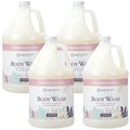 Ginger Lily Farms Botanicals Nourishing Body Wash, 100% Vegan & Cruelty-Free, Whispering Rose Scent, 1 Gallon (Pack of 4)