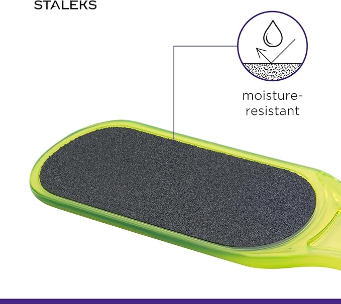 STALEKS Classic 10 Type 1 Plastic Foot File (100/180 Grit) – Ergonomic Double-Sided Pedicure Tool for Smoothing & Polishing Rough Skin