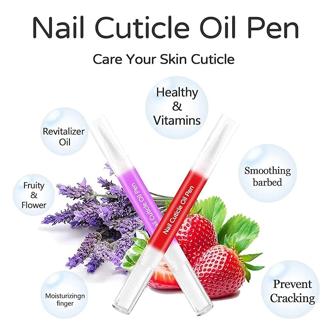 AIJIMEI 8pcs Cuticle Oil Pens Cuticle Nail Oil Cuticle Nail Nutrition Cuticle OilPen for Nails Moist Nail Repair Nail Care Essential OilMoist