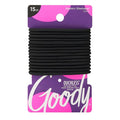 Goody Ouchless Hair Elastics – No Pull, No Breakage, Tangle-Free Hold for Thick, Curly, Coily & Textured Hair – 15 Count, Black, Long-Lasting Ponytail Holders for Women & Men