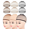 MORGLES Mesh Wig Cap for Women Men, 6PCS Hair Net for Wig Closed End, Brown, Beige, Black