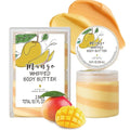Mango Whipped Body Butter, Shea Body Butter for Women Dry Skin, Natural Mango Lotion for Body Moisturizer-Deep Moisturizing and Softening-3.4 floz+6.8 floz(100ml+200ml)