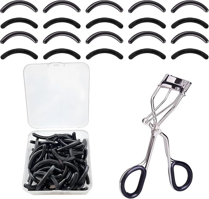 60 Pcs Eyelash Curler Refills, Silicone Eye Lash Curlers Refill Pads Compatible with Tweezerman Eyelash Curler