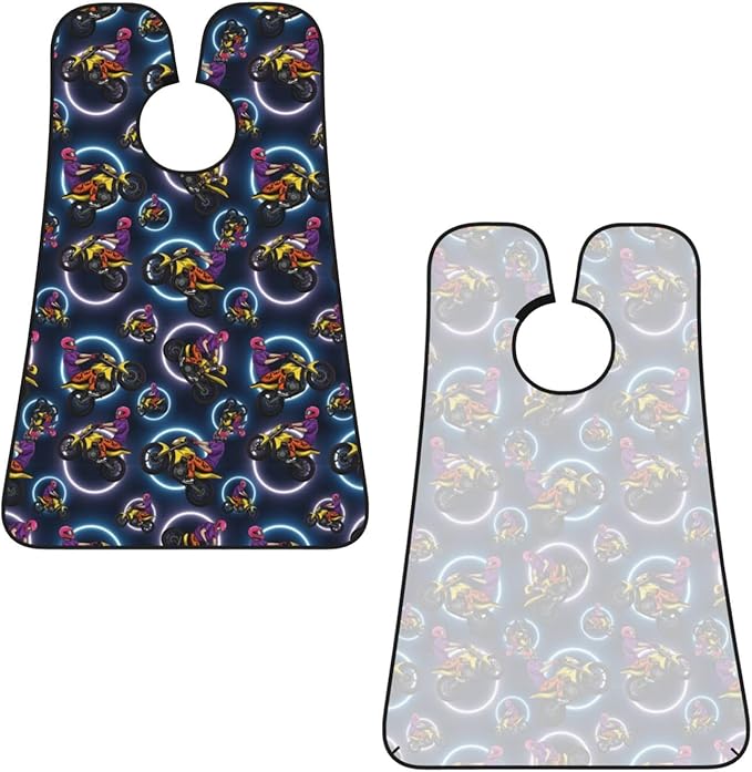 Ultimate Shaving Bib, Beard Trimming Apron with Hair Catcher, Motocross Dirt Bike Cool Motorcycle