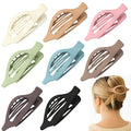 8PCS Flat Hair Claws Matte Non-Slip Clips for Women, Strong Hold Hair Accessories for All Hair Types, Daily Wedding Party Date Beach Use (Style4(Oval))