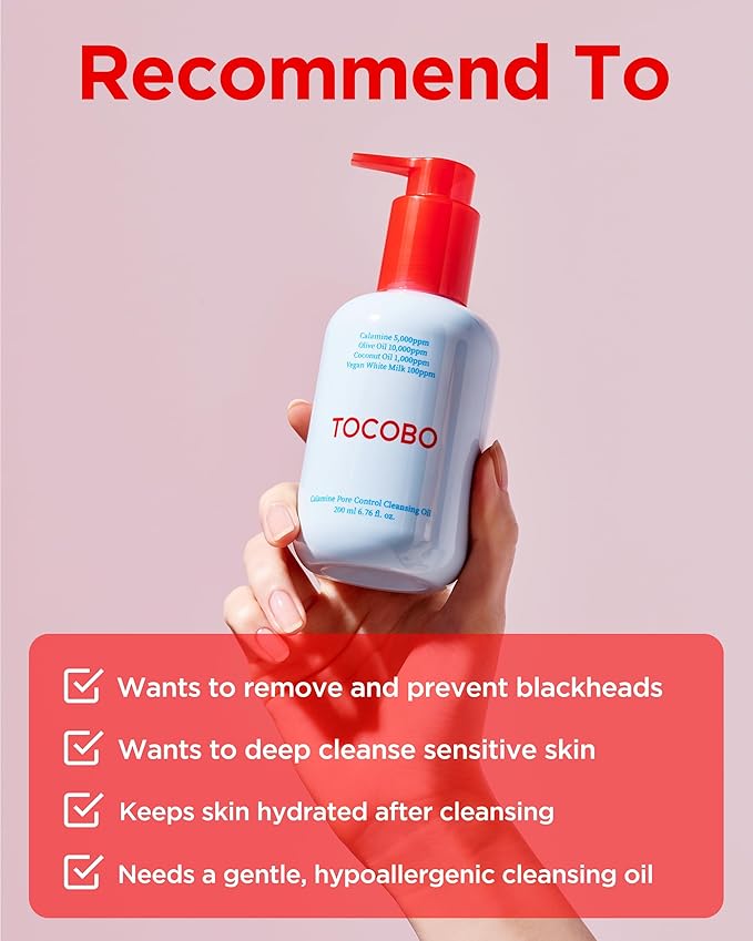 TOCOBO Calamine Pore Control Cleansing Oil 200ml / 6.76 fl oz | Blackheads, Make-up Cleansing, Pore Care, Deep Cleansing, mothers day