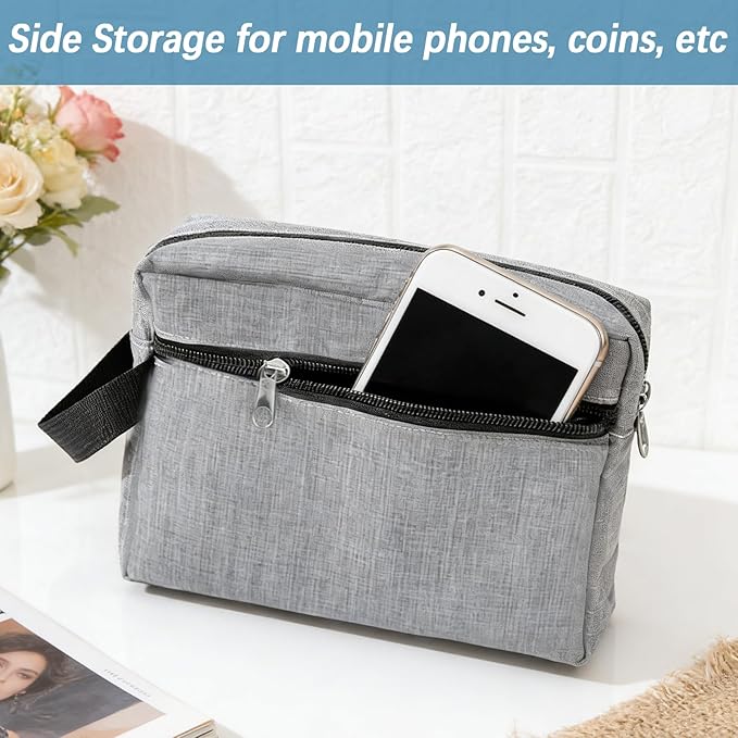 8 PCS Travel Toiletry Bag for Women and Men, Travel Pouch, Large Shaving Bag, Portable Grooming Bags, Foldable Storage Bags with Handle for Cosmetics Toiletries Tools, 4 Colors