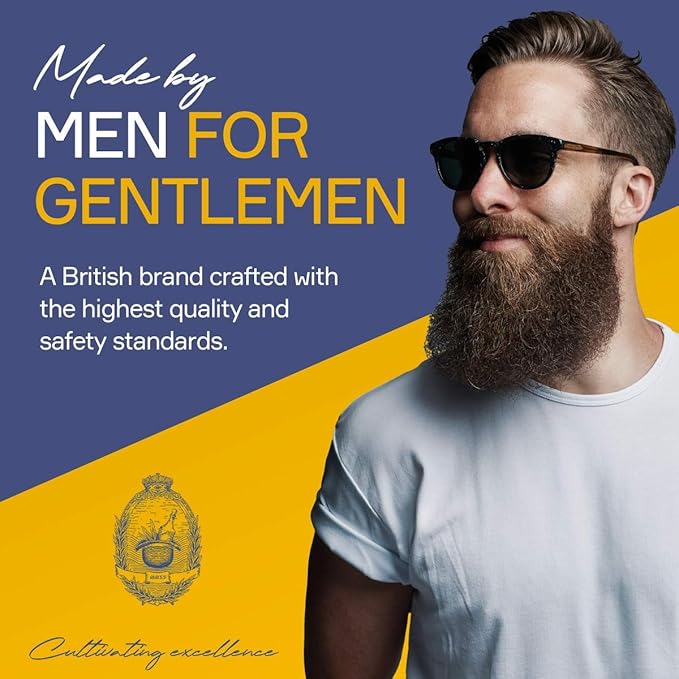 Seven Potions Beard Brush For Men - Pear Wood Handle with Soft Second-Cut Boar Bristles - Soft Bristles To Tame and Soften Your Facial Hair