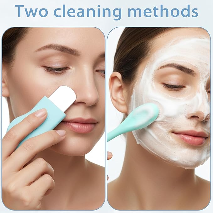 Silicone Blackhead Remover Tool Face Mask Applicator Tool Facial Spatula for Cleansing Exfoliating Face Brushes Mask Applicator Spatula for Deep Cleansing Women Men