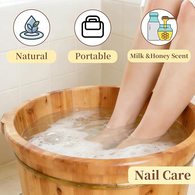 Manicure Spa Tablets 8oz - Milk & Honey Soak Balls, Moisturizing Tablets, Cuticle Softener for Foot and Hand Soak Pedicure Spa Supplies Manicure Tools Nail Salon & Tavel Esenntial（40count）