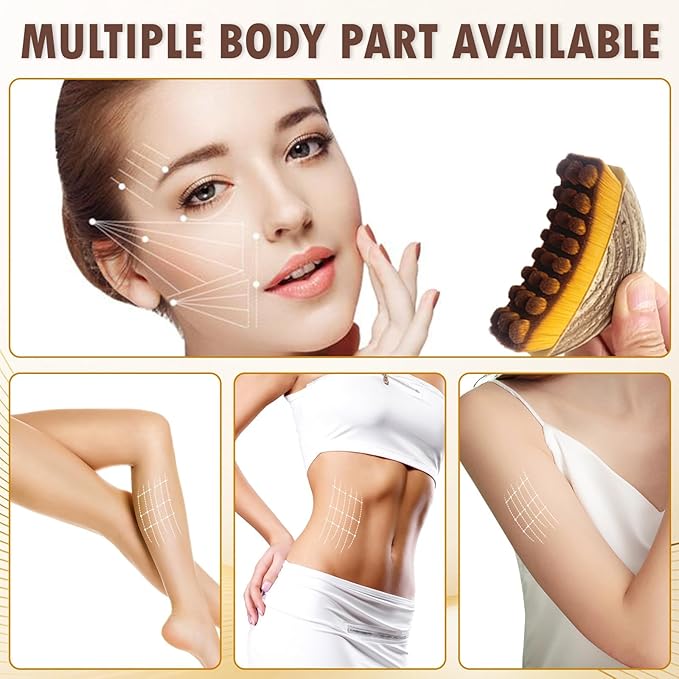 Lymphatic Contour face Brush and Jade Stone guasha Tool for face,Dry Lymphatic Drainage Massager,Ergonomically Designed to Fit The Skin Precisely and Relieve Fatigue