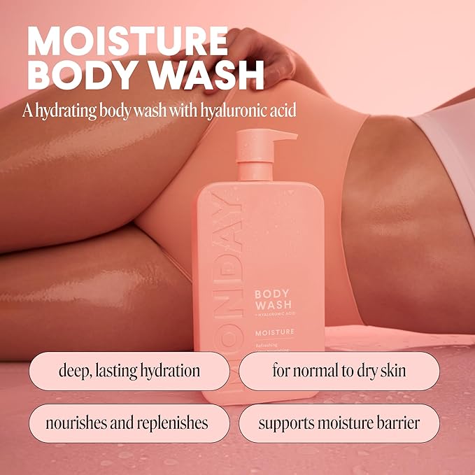 MONDAY HAIRCARE MOISTURE Body Wash in Fresh Gardenia with Hyaluronic Acid & Shea Butter for All Skin Types, 900 mL