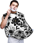 Black And White Marble Texture Print Beard Bib Shaving Apron, Beard Hair Trimming Cape Gift For Dad