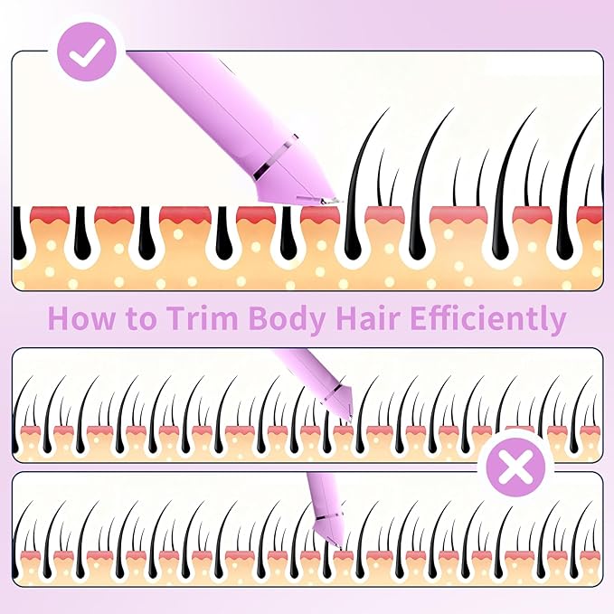 Electric Bikini Trimmer for Women: Electric Razors for Pubic/Leg/Armpit/Facial Hair, 4-in-1 Shaver Grooming Kit for Travel/Wet/Dry Use, Birthday Valentine's Day Self-Care Gifts for Mom Wife Girlfriend