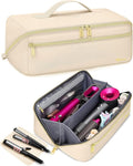 Mancro Hot Hair Tools Travel Bag with Separate Heat Resistant Mat, Large Capacity Wide-open Pouch, Hair Accessories Organizer for Flat Irons, Straighteners, Curling Iron,Travel Essentials for Women