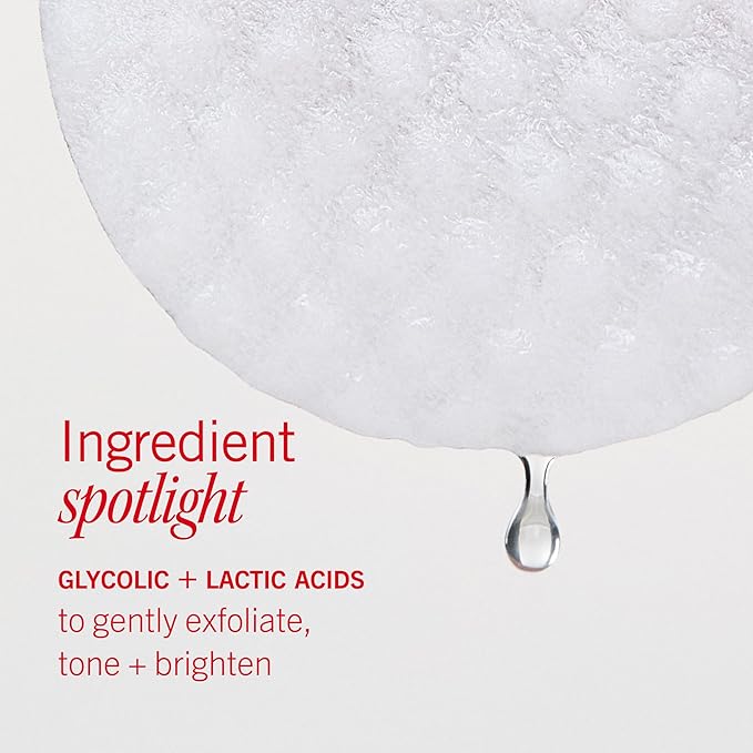 First Aid Beauty - Facial Radiance Pads with Glycolic & Lactic Acids, Daily Exfoliating Pads with AHA, Visibly Smaller Pores, Help Tone & Brighten Skin, One-Step Makeup Prep, Compostable, 60ct