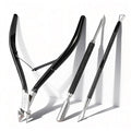 Makartt Cuticle Trimmer Set: Professional Cuticle Nipper and 2 Cuticle Pushers, Stainless Steel Manicure Tools for Nail Care and Prep, 7mm Precision Jaw, Ergonomic, Washable and Portable (Black)