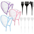 Highlight Cap Highlight Caps for Hair Highlighting Cap Professional Highlights Cap Highlight Hair Cap with Hair Coloring Brush Hook Hair Dye Cap Highlighting Kit for Salon Hairdressing Women Men 9pcs