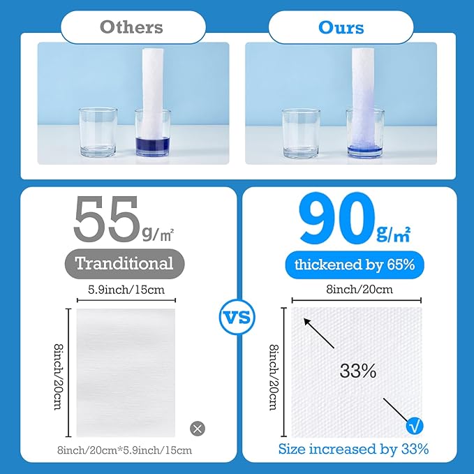 matern'ella Hanging Dry Wipes 332 Counts Face Towel Washcloth Facial Cleansing Thickened Makeup Remover Disposable Soft Face Towelettes for Sensitive Skin Fragrance and Alcohol Free Wet Dry Dual Use