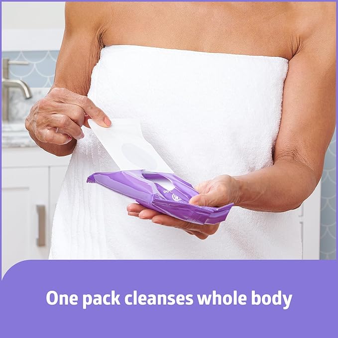 Medline Readybath Body Wipes, Shower and Bath for Adults, No Rinse Disposable Washcloths, Extra Thick, Hypoallergenic, Alcohol-Free, Aloe-Infused, Unscented, 240 Count (30 Packs), 8x8 Inch