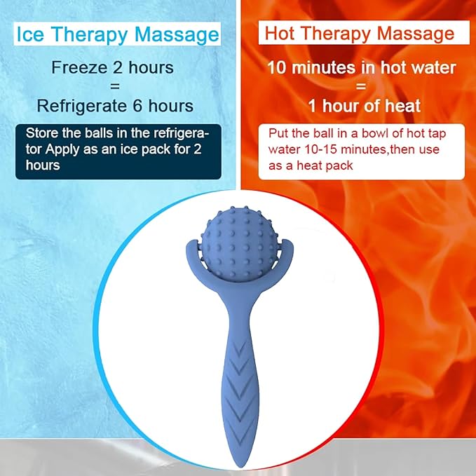 Cold Ice Face Roller Cold Massage Roller Ball CryoBall Facial Ice Globes Blue
