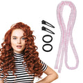 Heatless Curling Rod Headband, Heatless Hair Curler Heatless Curls Overnight for Short Long Hair No Heat Overnight Curls with Thin Curlers to Sleep In for Short Hair (Pink)
