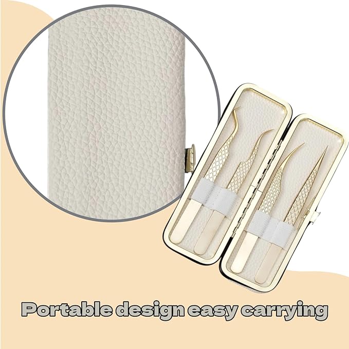 Lash Organizer Compact White Eyelash Storage Case Tweezer Holder Tool Case for Tweezers Slender Small Tools and Beauty Accessories Storage