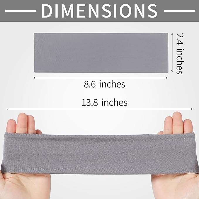 12 Pack Sports Headbands for Women, Non-Slip Elastic Soft Hair Bands, Fashion Hair Warp for Workout, Yoga, Running, Fitness (4 Neutral colors)