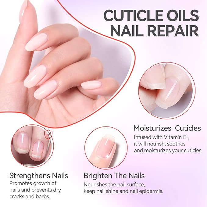 gelike ec Cuticle Oil for Repair Nails Pomegranate Smells Nail Treatment for Growth and Strengthen - Growth Oil Quick Dry Nail Care Moisturize Dry Damaged Salon and Home 15ML LARGE CAPACITY