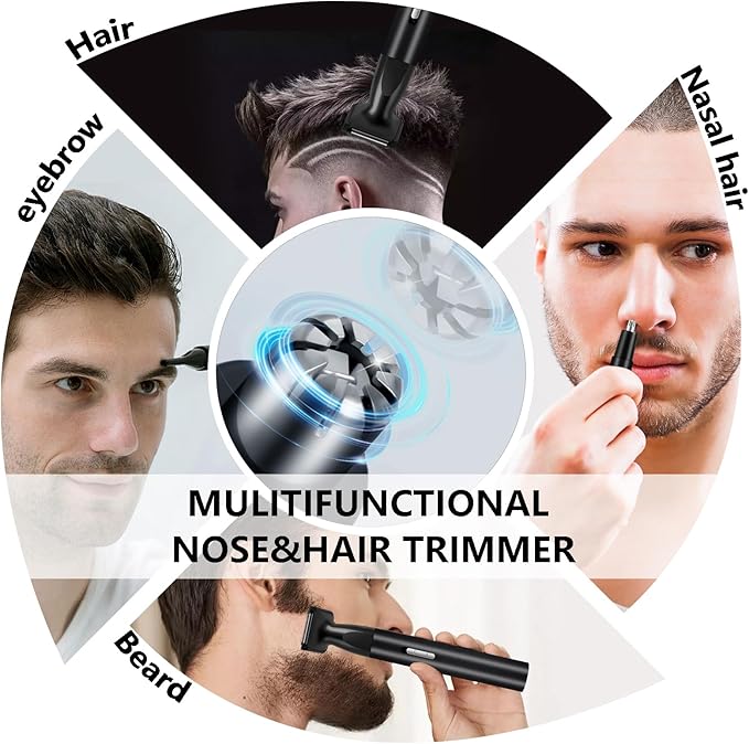 Nose Hair Trimmer for Men Women-2026 All-in-1 Professional Use for Nose Ear Hair Trimmers Clipper Pro-14,000RPM Motor,2 hrs Rechargeable Hair Trimmer Set with Dual Edge Blades N416