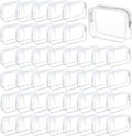 Tergy 50 Packs Clear Cosmetics Bags for Women Men Waterproof Toiletry Bags PVC Makeup Bags Organizer Case with Zipper for Travel Bathroom (50 White)