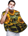 Tea Cups With Roses Romantic Shabby Print Beard Bib Shaving Apron, Beard Hair Trimming Cape Gift For Dad