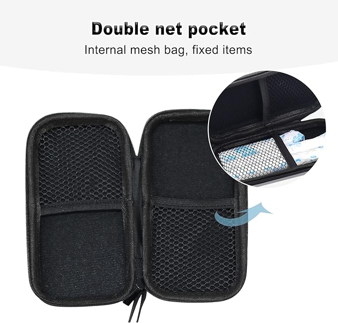 Tuciyke Tampon Storage Bag,2 Pack Gray Tampon Holder Bag with Zipper 6.3x3.3x1.2 inches Small Pouch for Feminine Products Portable Period Bags for Women,Ladies