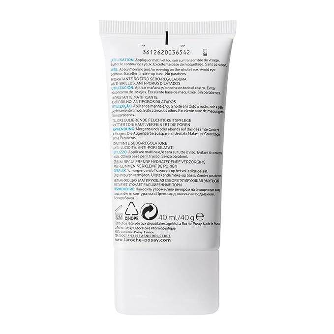 La Roche-Posay Effaclar Mat Oil-Free Mattifying Moisturizer,(Pack of 2)