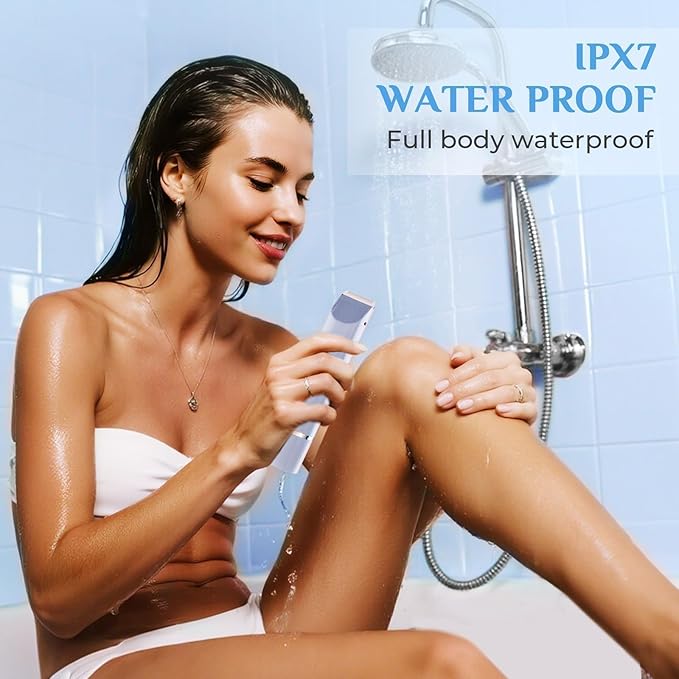 New 2-in-1 Electric Bikini Trimmer for Men - Dual Head Electric Razor,Waterproof Painless Bikini Shaver, Pubic Hair Trimmer for Private Area & Body Hair, Gifts for Men,Blue