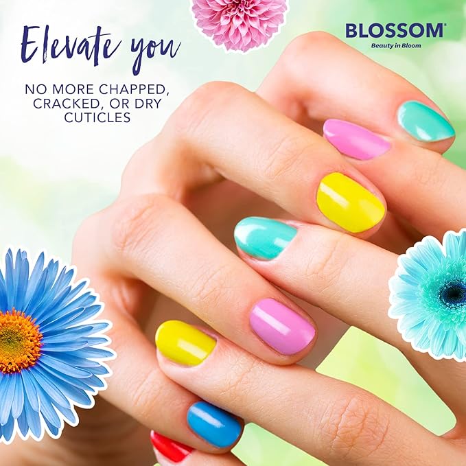 Blossom Cuticle Oil Pen for Nails, On the Mend Scented Travel Nail Oil for Growth and Strength, Infused with Real Flowers 0.34oz, Rose