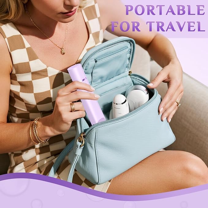 New 2-in-1 Electric Bikini Trimmer for Women - Dual Head Electric Razor,Waterproof Painless Bikini Shaver, Pubic Hair Trimmer for Private Area & Body Hair, Purple