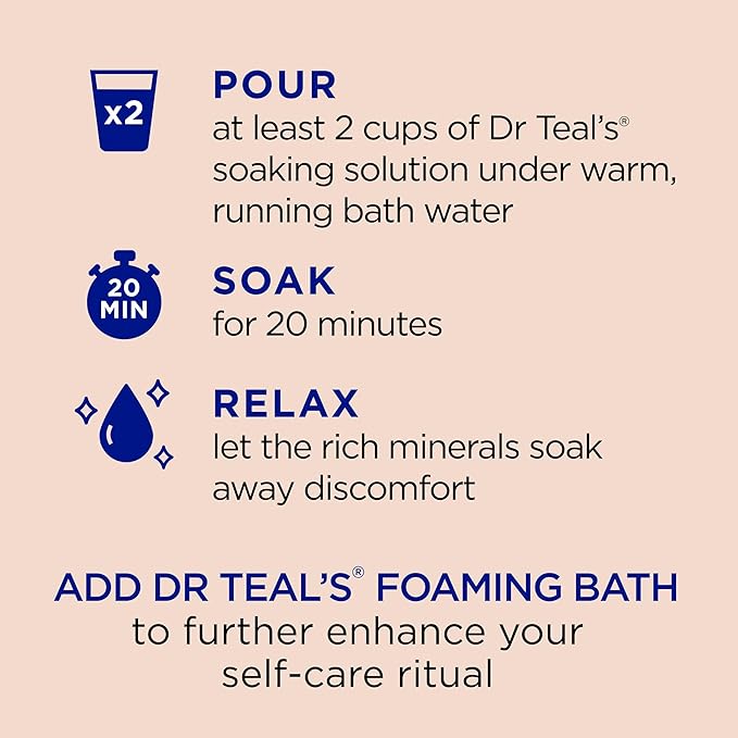 Dr Teal's Epsom Salt Magnesium Soak, Soothe & Comfort with Oat Milk & Argan Oil, 3 lbs (Pack of 2)