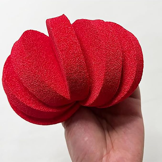 18 Pcs Extra Thick Red Cosmetic Sponge Skincare Facial Sponges Round Makeup Sponge Remover Face Wash Sponges Reusable For Cleansing