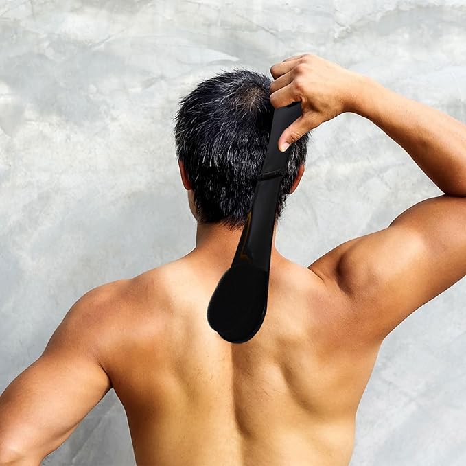 Back Lotion Applicator, Lotion Applicator, Sunscreen Applicator Features Foldable Portable Design with Non-Slip Handle, Lotion Applicator for Back Self Men and Women (black)