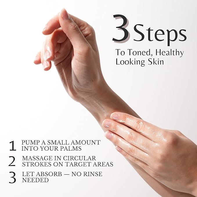 Firming Anti Cellulite Massage Oil, Grapeseed Oil, Caffeine, Plant Stem Cells & Retinol, Supports Tighter, Smoother-Looking Skin on Body, Legs, Thighs & Buttocks, 8 Fl Oz