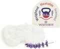 warmies Microwavable Eye Mask for Warmth & Comfort - Heating & Cooling Compress for Calming Relaxation - Weighted & Heated Eye Mask with Scented Lavender for Sleeping - Cream