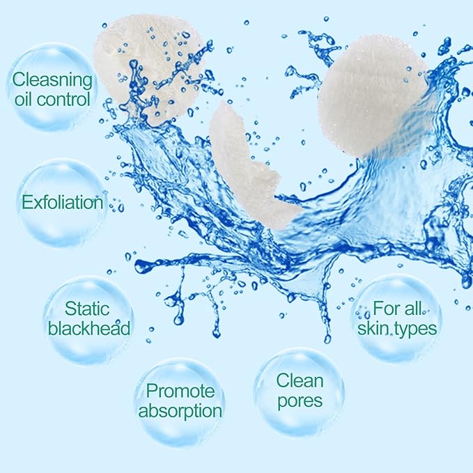 Bokon Loofah Exfoliating Face Pads 2.36 Inches Round Natural Loofah Sponge Body Face Scrubber Remove Dead Skin Facial Pad Bulk for Bath Shower Spa Skin Cleaning Women Men (100 Pcs,White)
