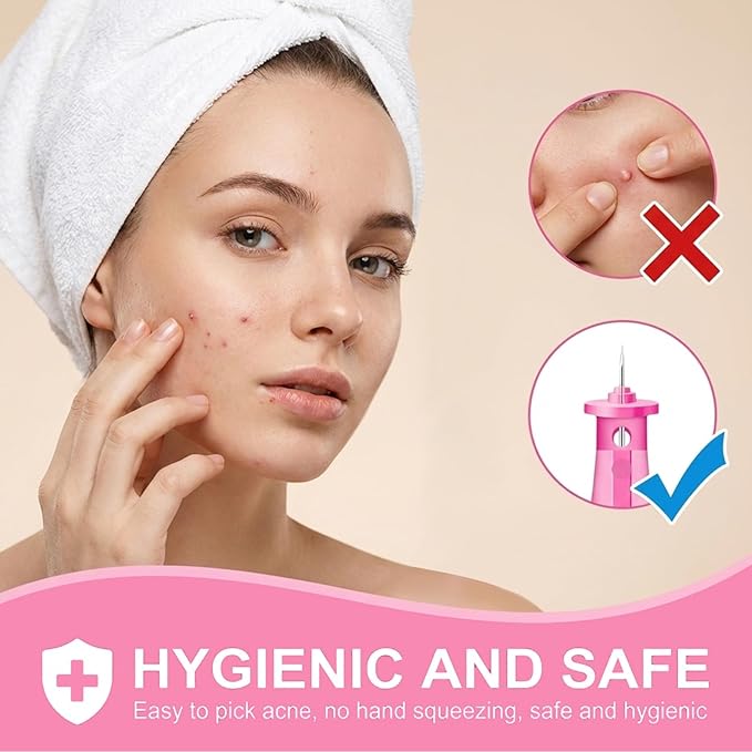 100Pcs Sterile Lancets for Pimples - Disposable Pimple Extractor Tools, Portable Acne Blackhead Remover Tools for Travel & Sensitive Skin, Sterile Acne Needles for at-Home Skin Care
