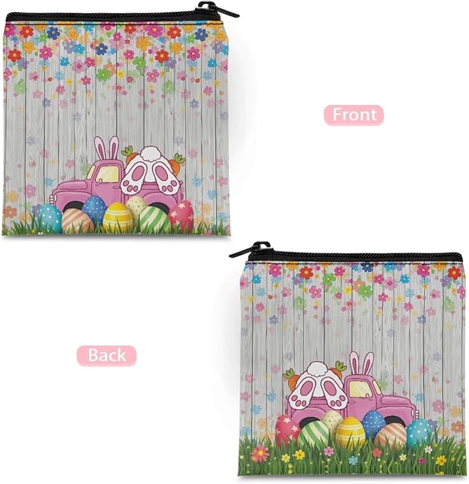 Easter Floral Bunny Bag Convenient Period Bags Waterproof Portable Novelty Sanitary Napkin Organizer for Women
