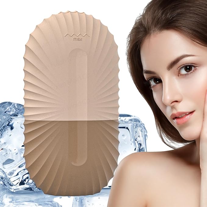 Ice Roller For Face And Eye, Reusable Ice Face Roller, Facial IceRoller, IceGlobes For Faces, Silicone Massage IceMold, IceRoller Skin Care Tool, Massage Facial Ices Tray For Women Girl (brown)
