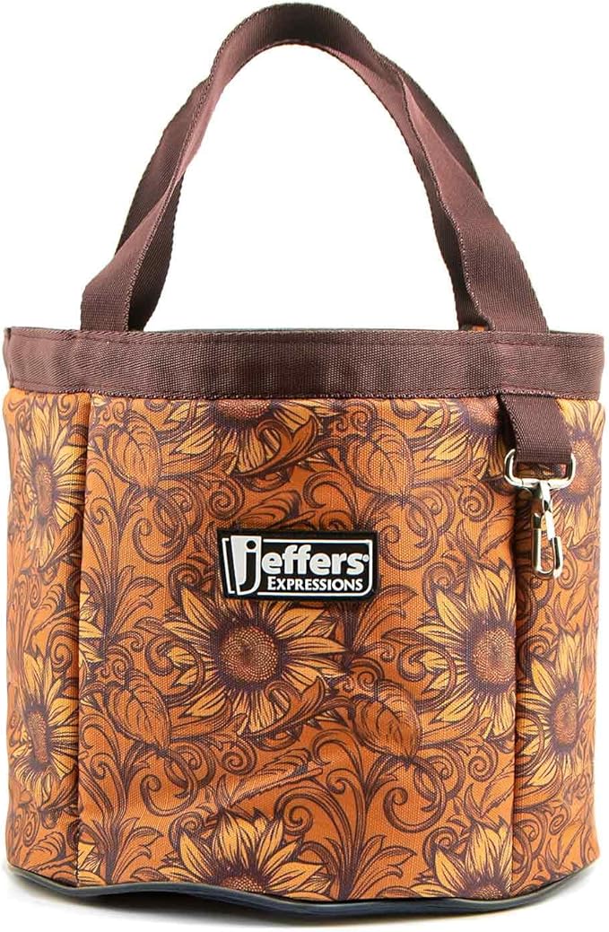 Jeffers Expression Grooming Tote Caddy – Portable Animal Care Organizer for Horses, Dogs, Cats, Livestock, Barn, Trailer, Stable - Brushes, Clippers, Towels, Spray Bottle, Tools - Bloomin Toolin