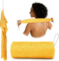 African Net Sponge Authentic, 47 inches Exfoliating Body Scrubber, Back Scrubber for Shower, African Bath Sponge with Knots, Durable Loofah Washcloth for Women & Men Daily Use
