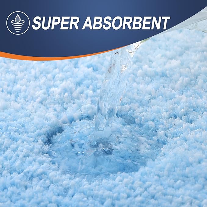 OLANLY Bathroom Rug Set 2 Piece, Soft Absorbent Microfiber Bath Rug Set, Non-Slip, Machine Wash Dry, Plush Shaggy Bath Mats for Bathroom (47"x20"+24"x16", Sky Blue)